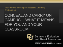 Conceal and Carry on Campus