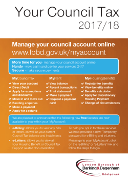 Council Tax booklet 2017-18 - London Borough of Barking and