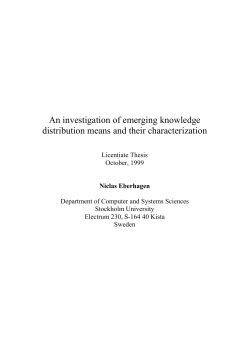 An investigation of emerging knowledge distribution means