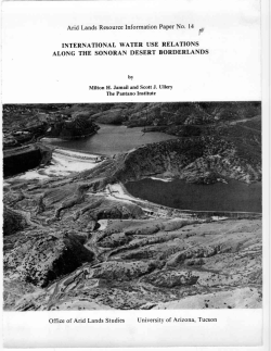 International Water Use Relations along the Sonoran Desert