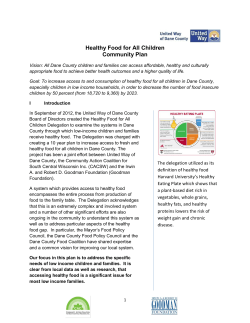 Healthy Food for All Children Community Plan