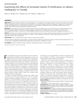 Examining the effects of increased vitamin D fortification on dietary