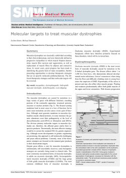 Molecular targets to treat muscular dystrophies