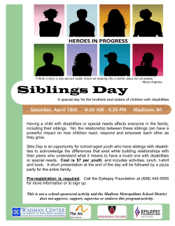 Siblings Day - Madison Metropolitan School District