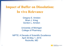 Impact of Buffer on Dissolution