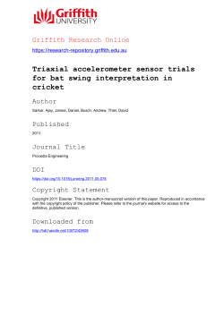 Triaxial accelerometer sensor trials for bat swing