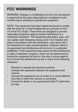 fcc warnings