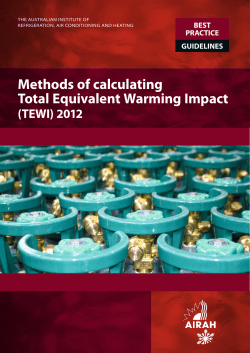Methods of calculating Total Equivalent Warming Impact