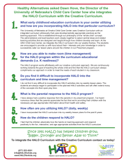 Learn how to integrate HALO Curriculum with the Creative Curriculum