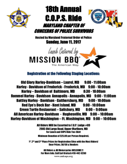 1st Annual Motorcycle Ride