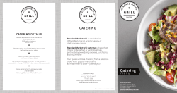 Catering menu - Standard Market Grill