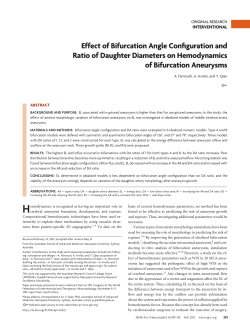Effect of Bifurcation Angle Configuration and Ratio of Daughter