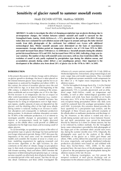 Sensitivity of glacier runoff to summer snowfall events
