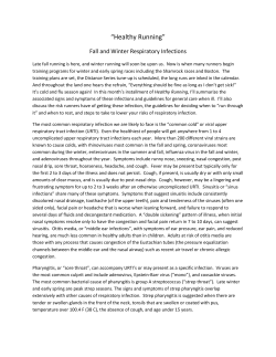 Fall and Winter Respiratory Infections