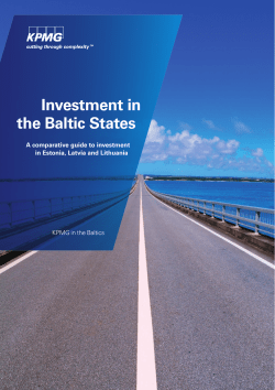 Investment inthe Baltic States