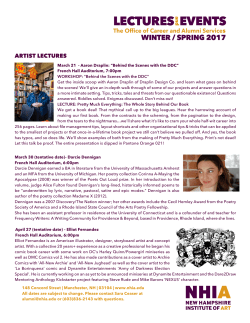 artist lectures - the New Hampshire Institute of Art