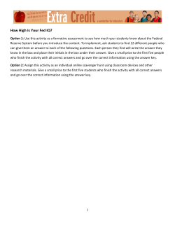 How High Is Your Fed IQ? - Federal Reserve Bank of Atlanta