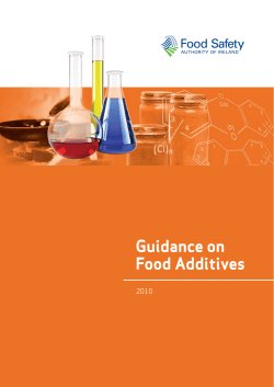 Guidance on Food Additives - The Food Safety Authority of Ireland