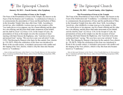 January 30, 2011 &ndash; Fourth Sunday After