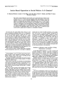 Justice-Based Opposition to Social Policies: Is It Genuine?