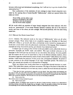 between inflectional and derivational morphology