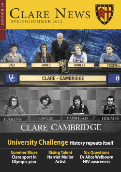 clare news - Clare College