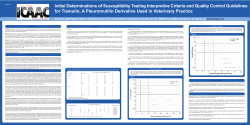 Initial Determinations of Susceptibility Testing