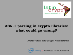 ASN.1 Parsing in Crypto Libraries