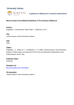 Cultural issues in land information systems