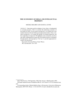 the economics of ideas and intellectual property