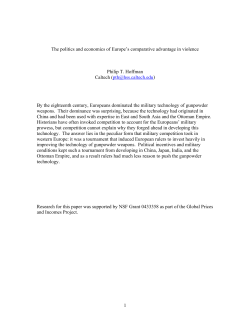 Philip T. Hoffman. The Politics and Economics of - GPIH