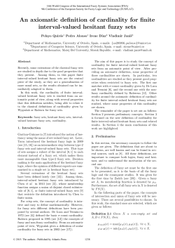 An axiomatic definition of cardinality for finite interval