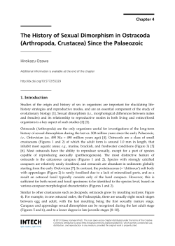The History of Sexual Dimorphism in Ostracoda (Arthropoda
