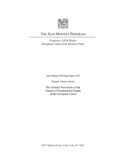 The General Provisions of the Charter of Fundamental Rights of the