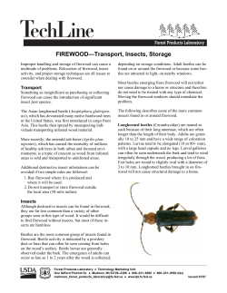Firewood--Transport, Insects, Storage
