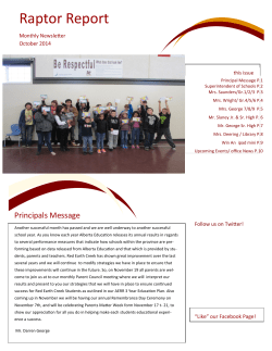 Raptor Report - Red Earth Creek School