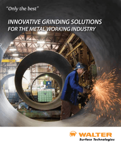 Grinding Solutions - Walter Surface Technologies