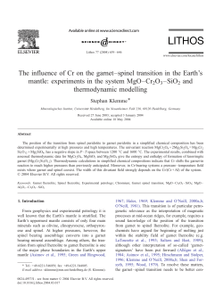 The influence of Cr on the garnet–spinel transition in the Earth`s