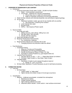 45 Physical and Chemical Properties of Reservoir Fluids I