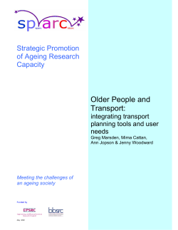 Older People and Transport