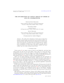 THE ENUMERATION OF COSTAS ARRAYS OF