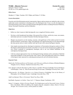 TH 606 &mdash; M - Gordon-Conwell Theological Seminary