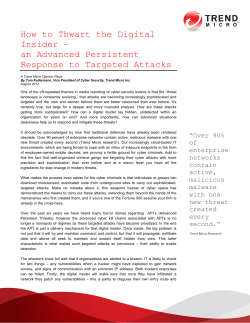 How to Thwart the Digital Insider