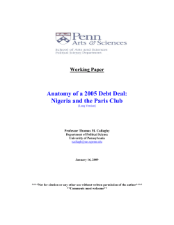 Anatomy of a 2005 Debt Deal - Penn Arts and Sciences