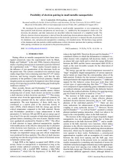 Possibility of electron pairing in small metallic nanoparticles