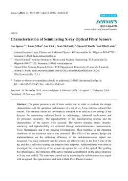 Characterization of Scintillating X-ray Optical Fiber Sensors