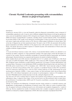 P-165 Chronic Myeloid Leukemia presenting with extramedullary