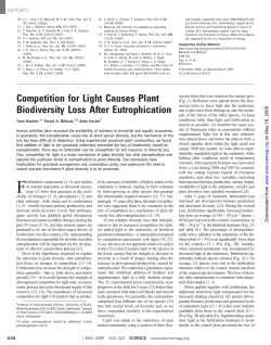 Competition for Light Causes Plant Biodiversity Loss After