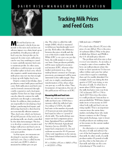 Tracking Milk Prices and Feed Costs