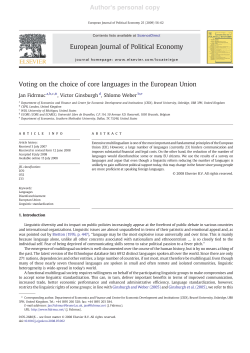 Author`s personal copy Voting on the choice of core